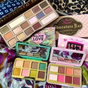 Brand New Too Faced Eye Shadow Set of Three Chocolate Bar Let’s Play Major Love